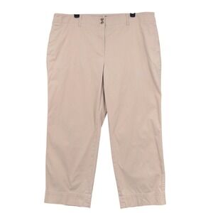 Talbots New England Chino Women 22W Cotton Spandex Tan
